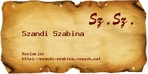 Szandi Szabina névjegykártya